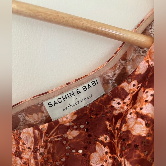 ANTHROPOLOGIE X Sachan & Babi | BNWT Eyelet Blouse - Picture 7 of 9